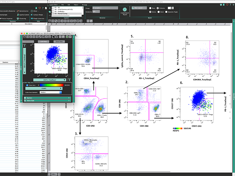 Screenshot of SeqGeq interface on a computer. Screenshot of SeqGeq interface on a computer.