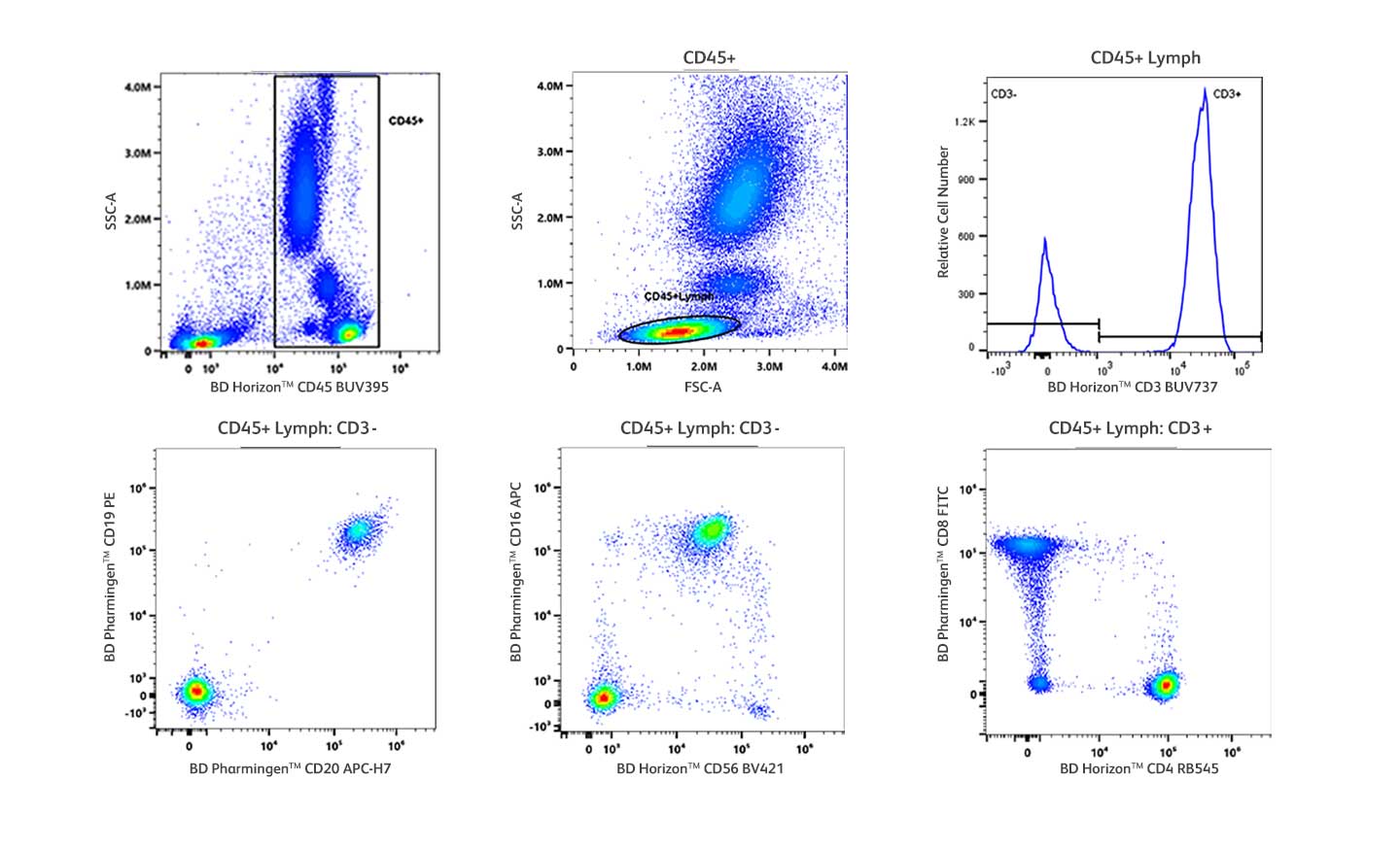 FITC and RB545 Usage in Spectral-Flow Cytometry